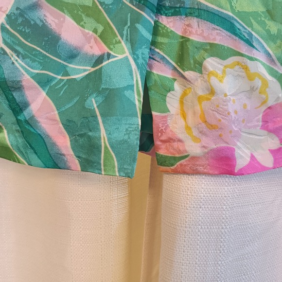 Anne Crimmins for Umi Collections Size 8 Floral 100% Silk Pencil Skirt Suit Vtg‎ - Picture 12 of 14